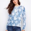Reverse Print Hoodie Sweater - Tropic