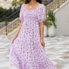 Aurora Lavender Smocked Top Maxi Dress SALE
