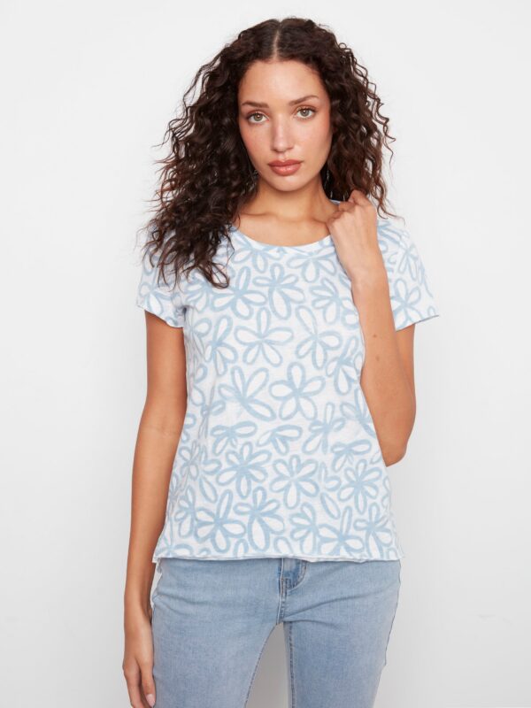 Printed Organic Cotton T-Shirt - Brielle