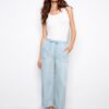 Tencel Wide Leg Jogger Pants - Light Blue