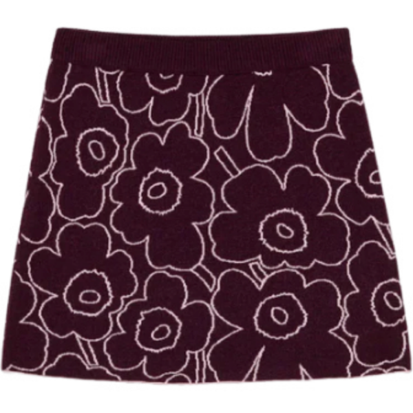 Marimekko Toistuva Piirto Unikko Knitted Skirt