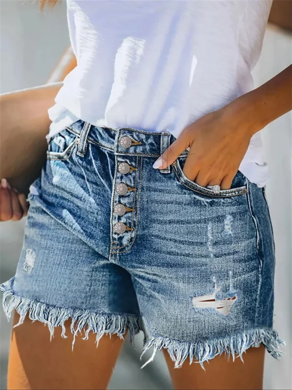Denim Shorts for Women Distressed Jean Shorts