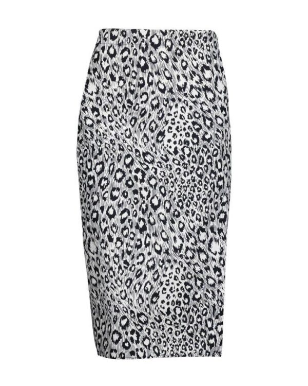 Shan Sofia Leo Print Pencil Skirt
