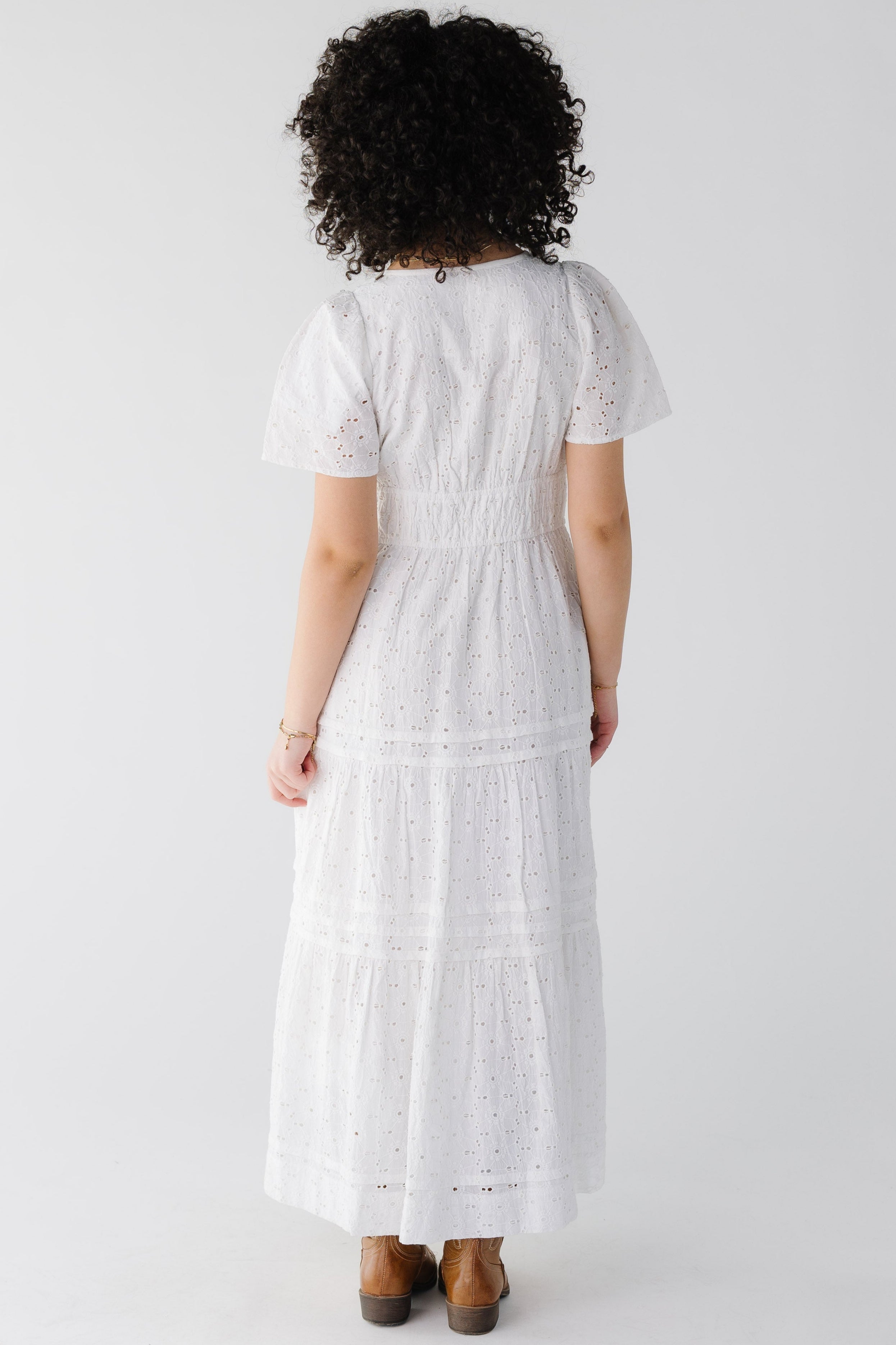 Citrus Eyelet Shae Dress