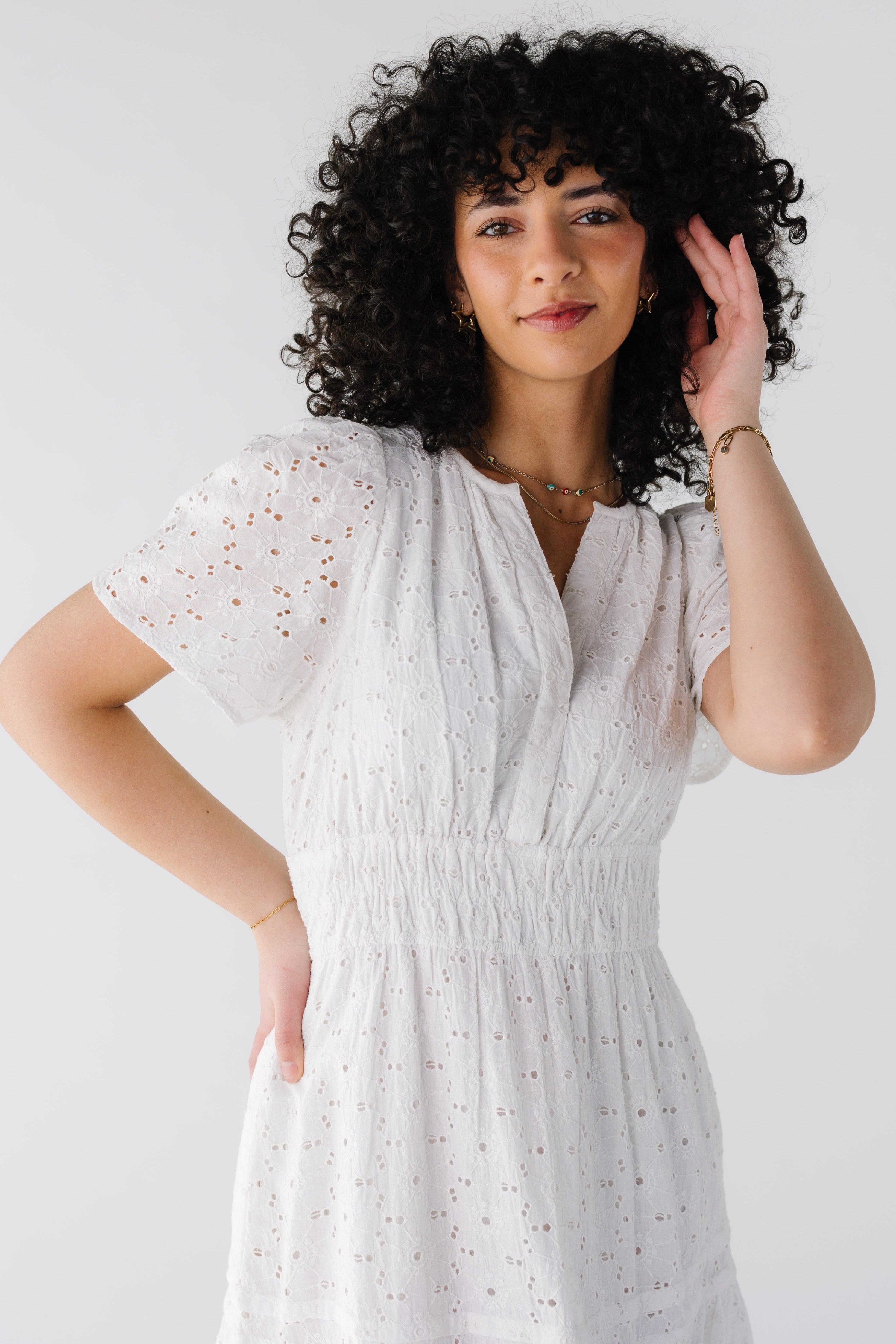 Citrus Eyelet Shae Dress