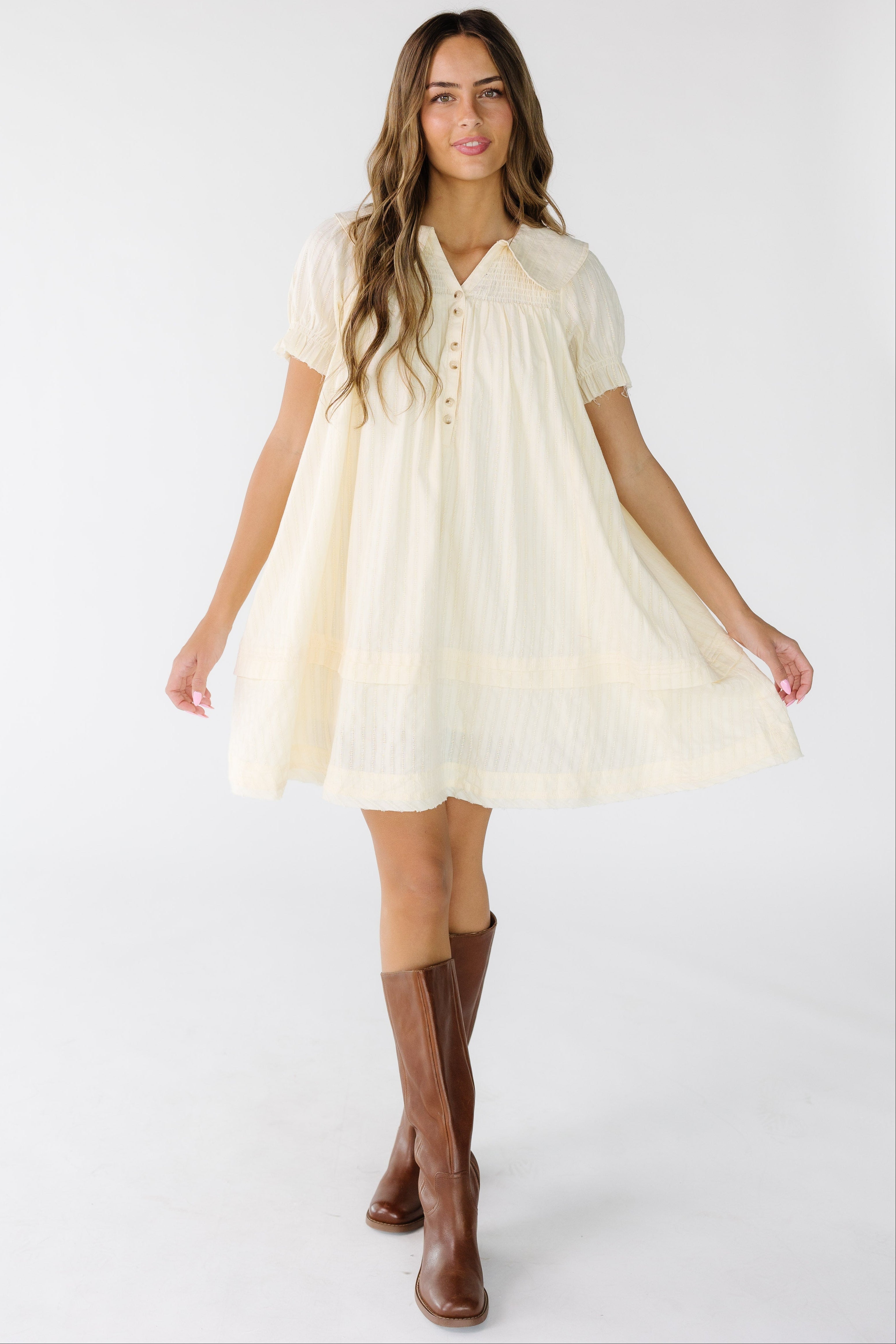 Brass & Roe Collared Knee Dress